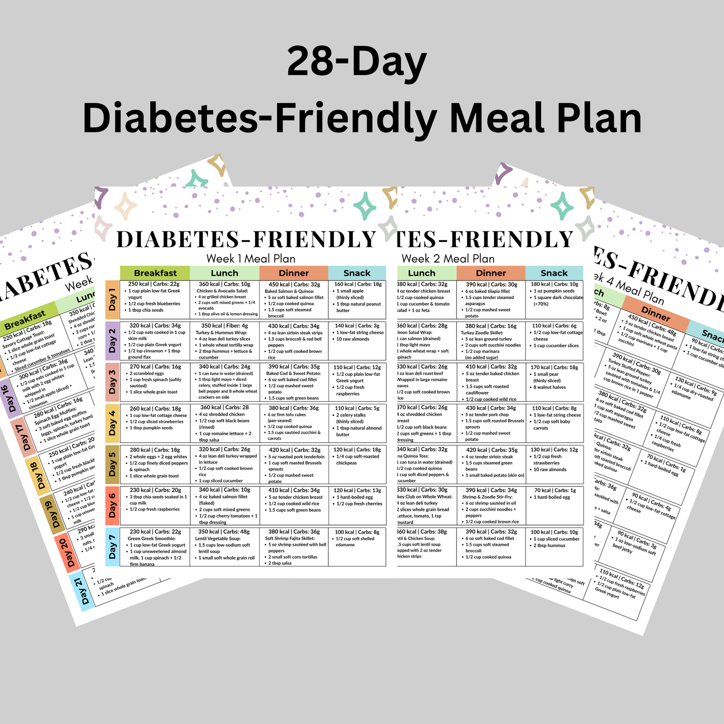Diabetes-Friendly 28-Day Meal Plan