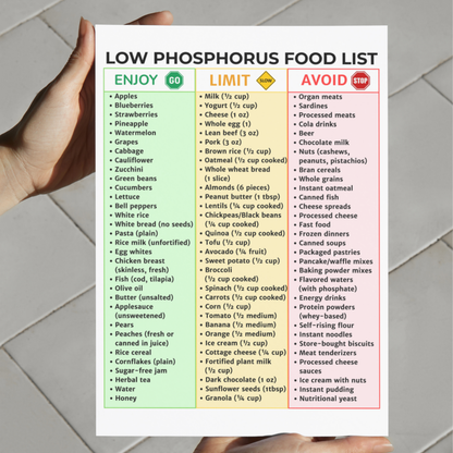 Low Phosphorus Food List