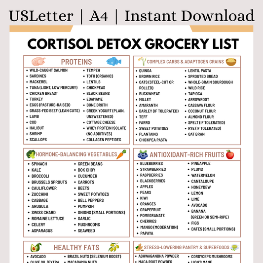 Cortisol Detox Grocery List