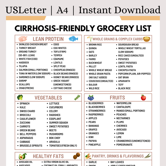 Cirrhosis Diet Grocery List