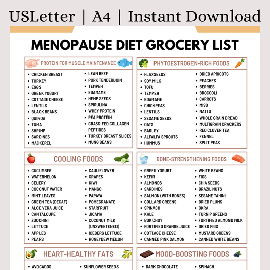 Menopause Diet Grocery List