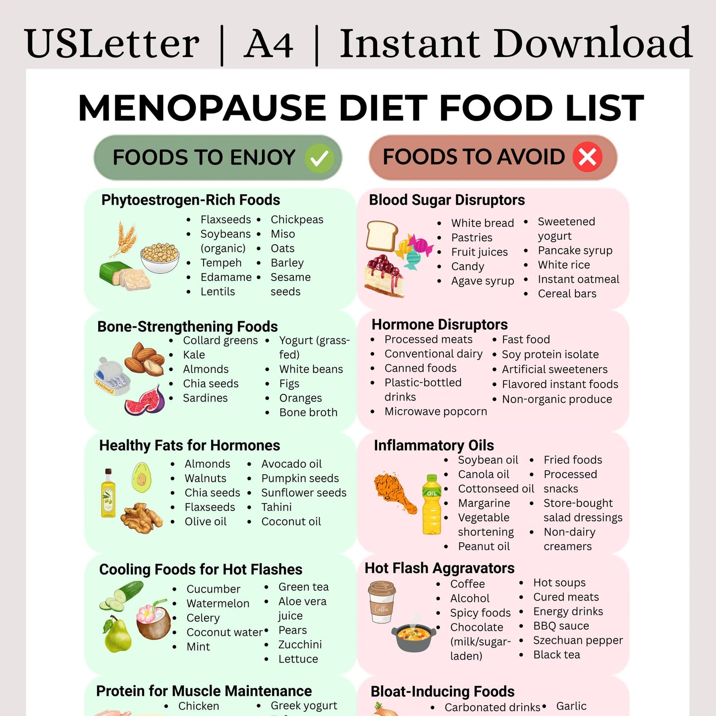 Menopause Diet Food List