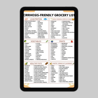 Cirrhosis Diet Grocery List