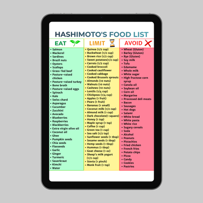 Hashimoto's Food List